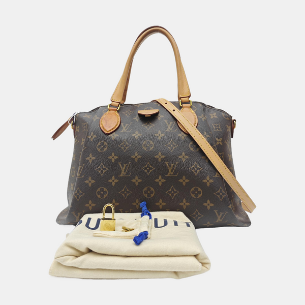 RIVOLI MM Monogram Coated Canvas Brown