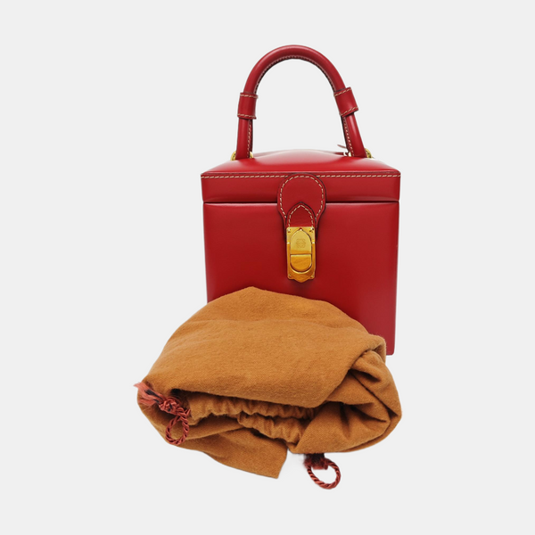 Calfskin Top Handle Bag Red