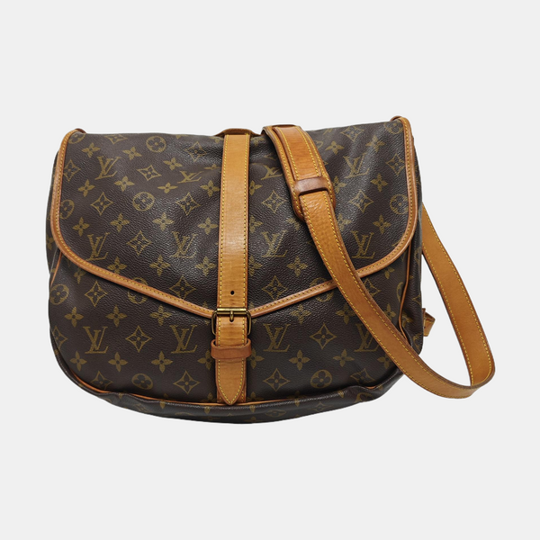 SAUMUR 35 Monogram Coated Canvas Brown