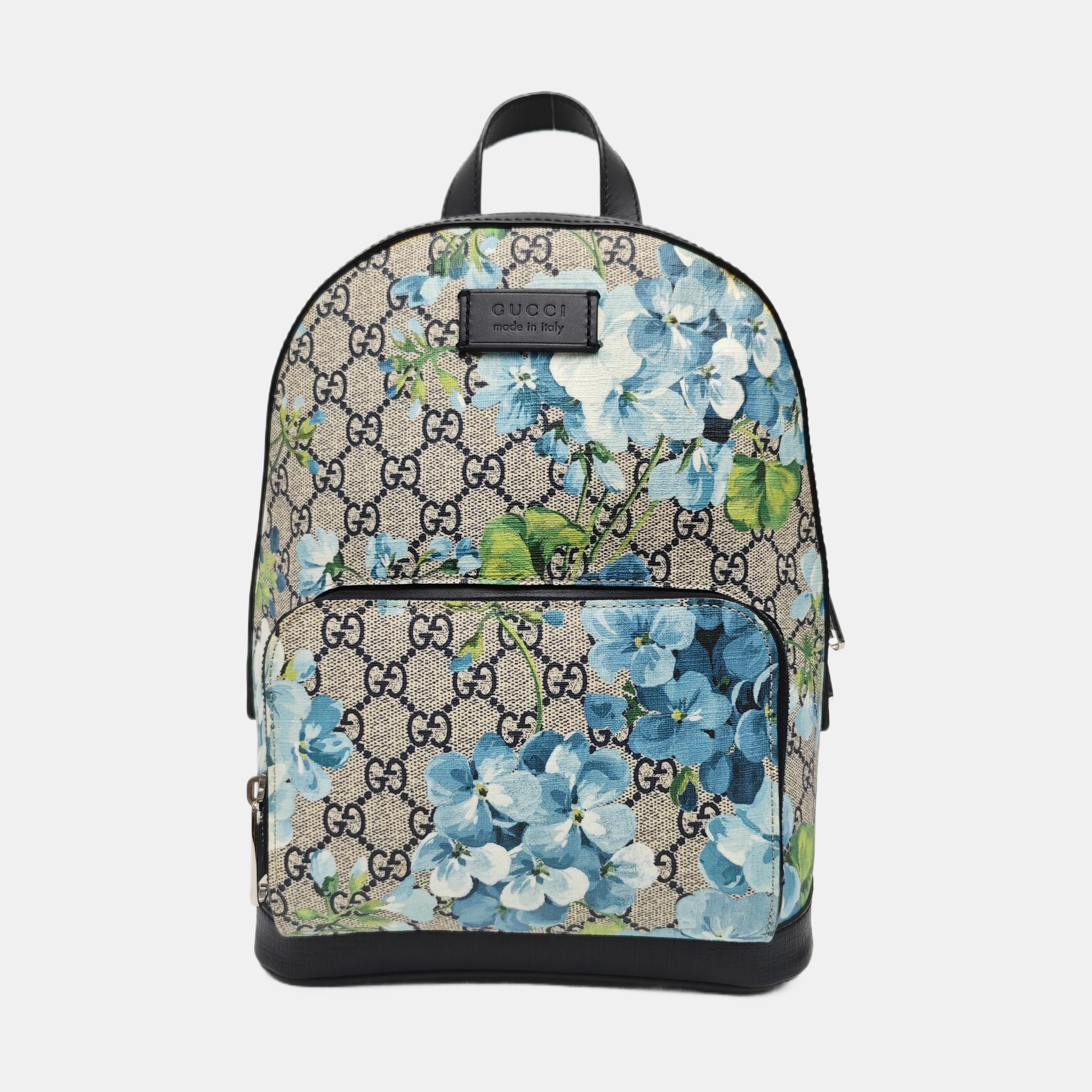 GG Blooms Small Monogram Coated Canvas Black