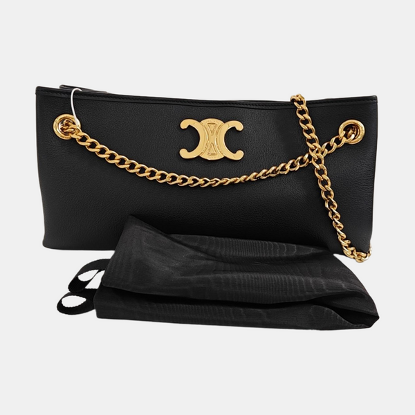 Calfskin Shoulder Bag Black