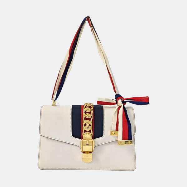 Sylvie Small Calfskin White