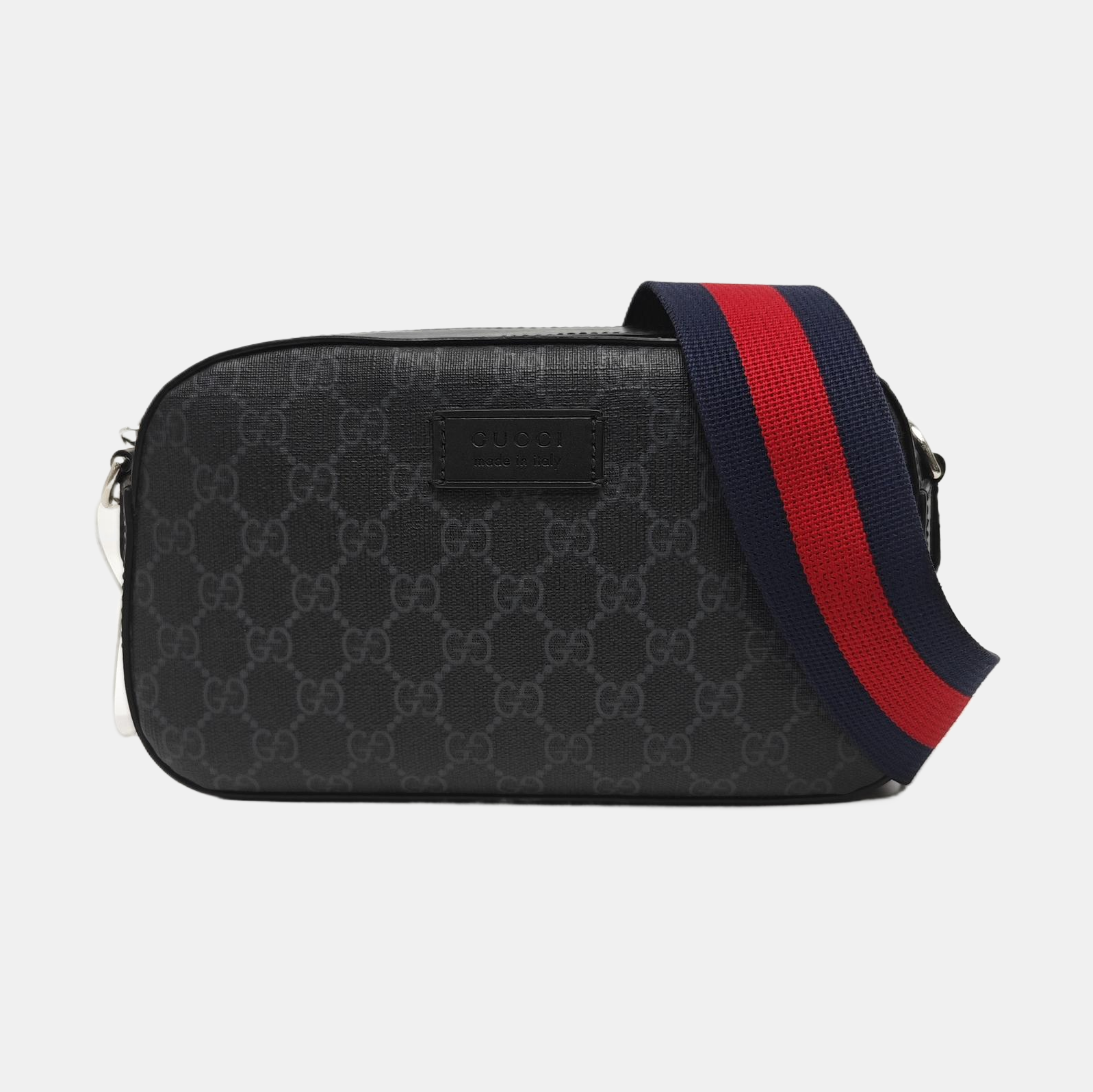 Monogram Coated Canvas Shoulder Bag Black