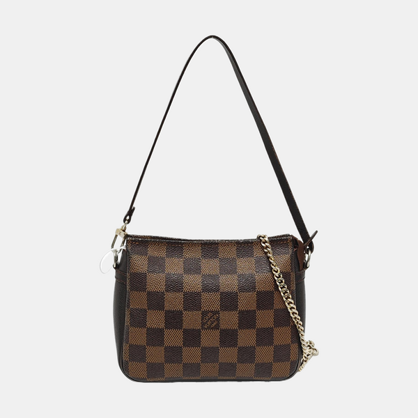 TROUSSE MAKE UP Damier Ebene Coated Canvas Brown
