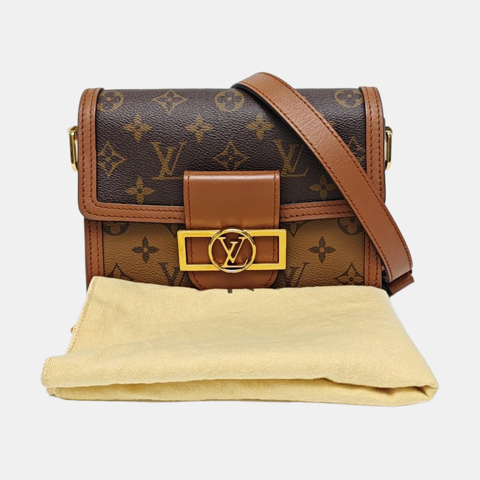 DAUPHINE Mini Coated Canvas Brown