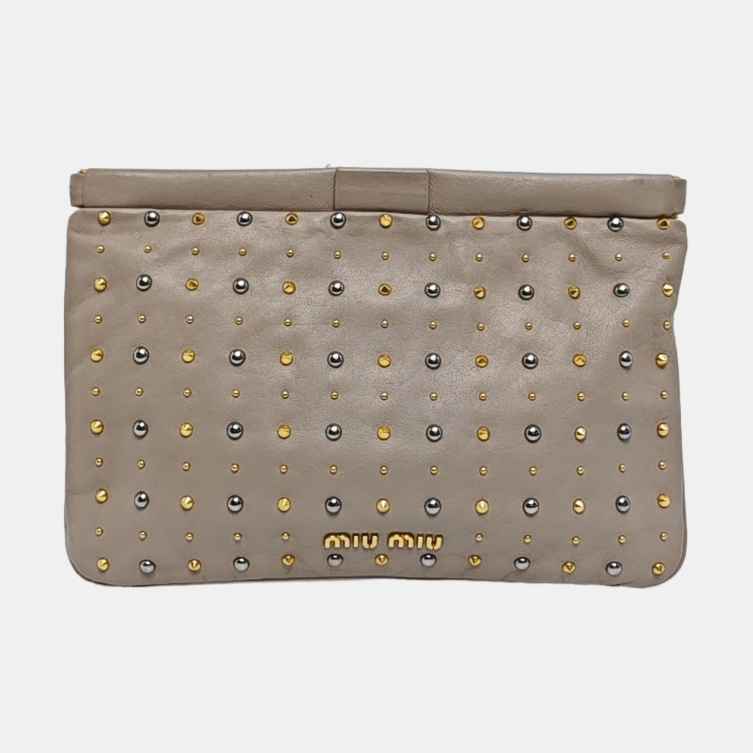 Lambskin Clutch Gray