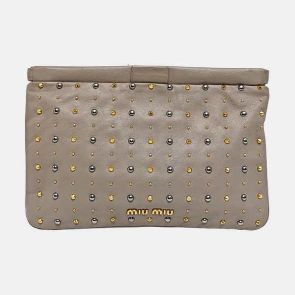 Lambskin Clutch Gray