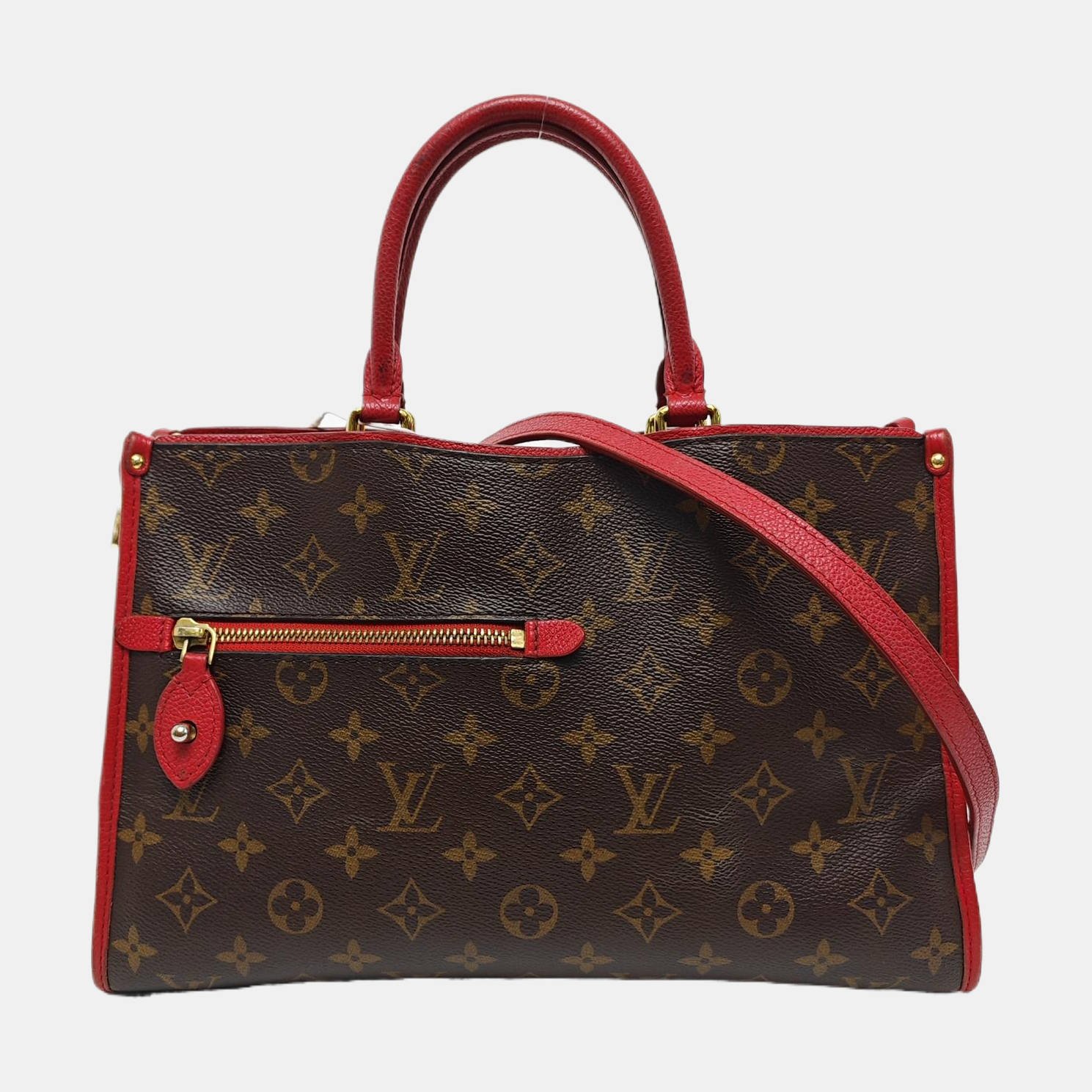 POPINCOURT PM Monogram Coated Canvas Brown