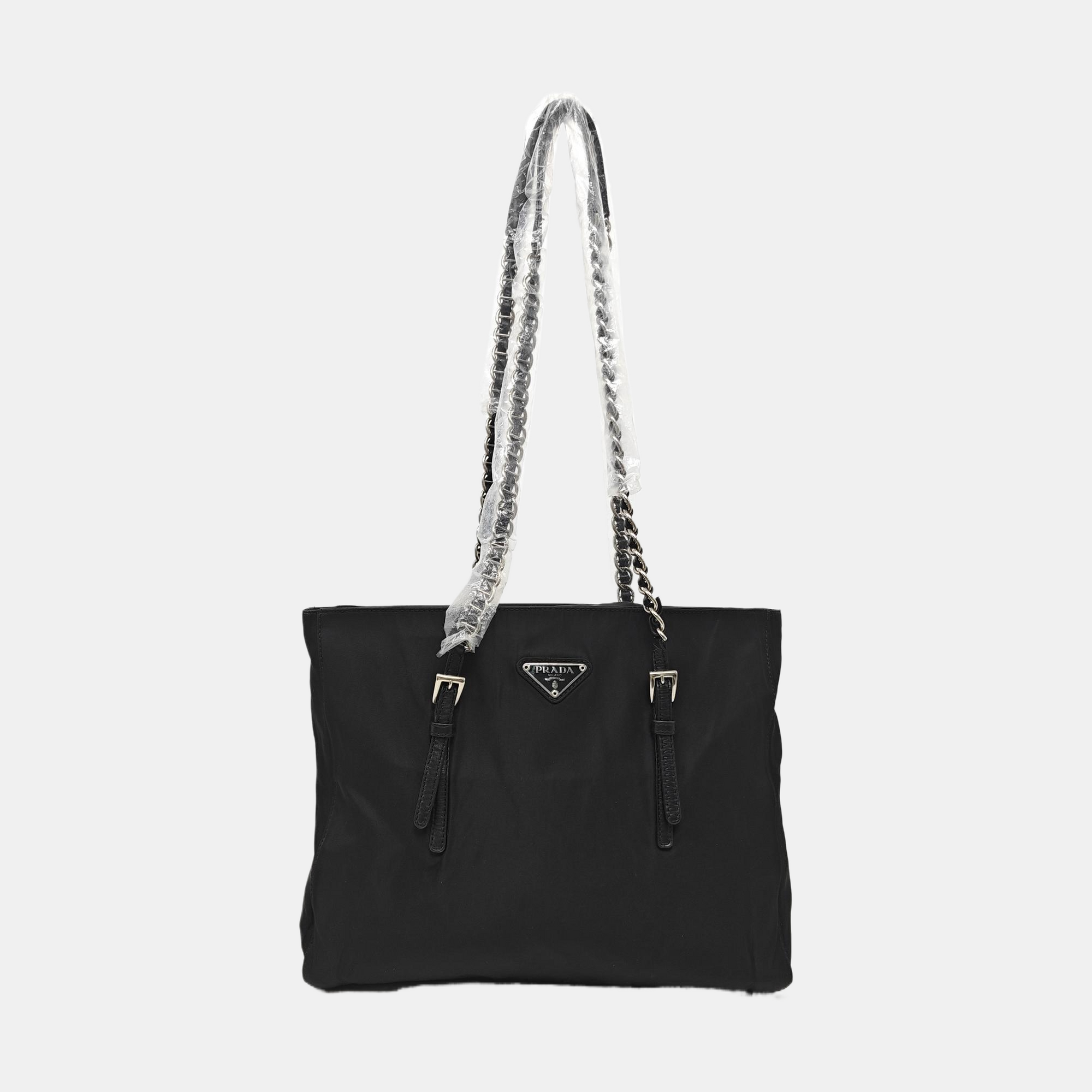 Nylon Shoulder Bag Black