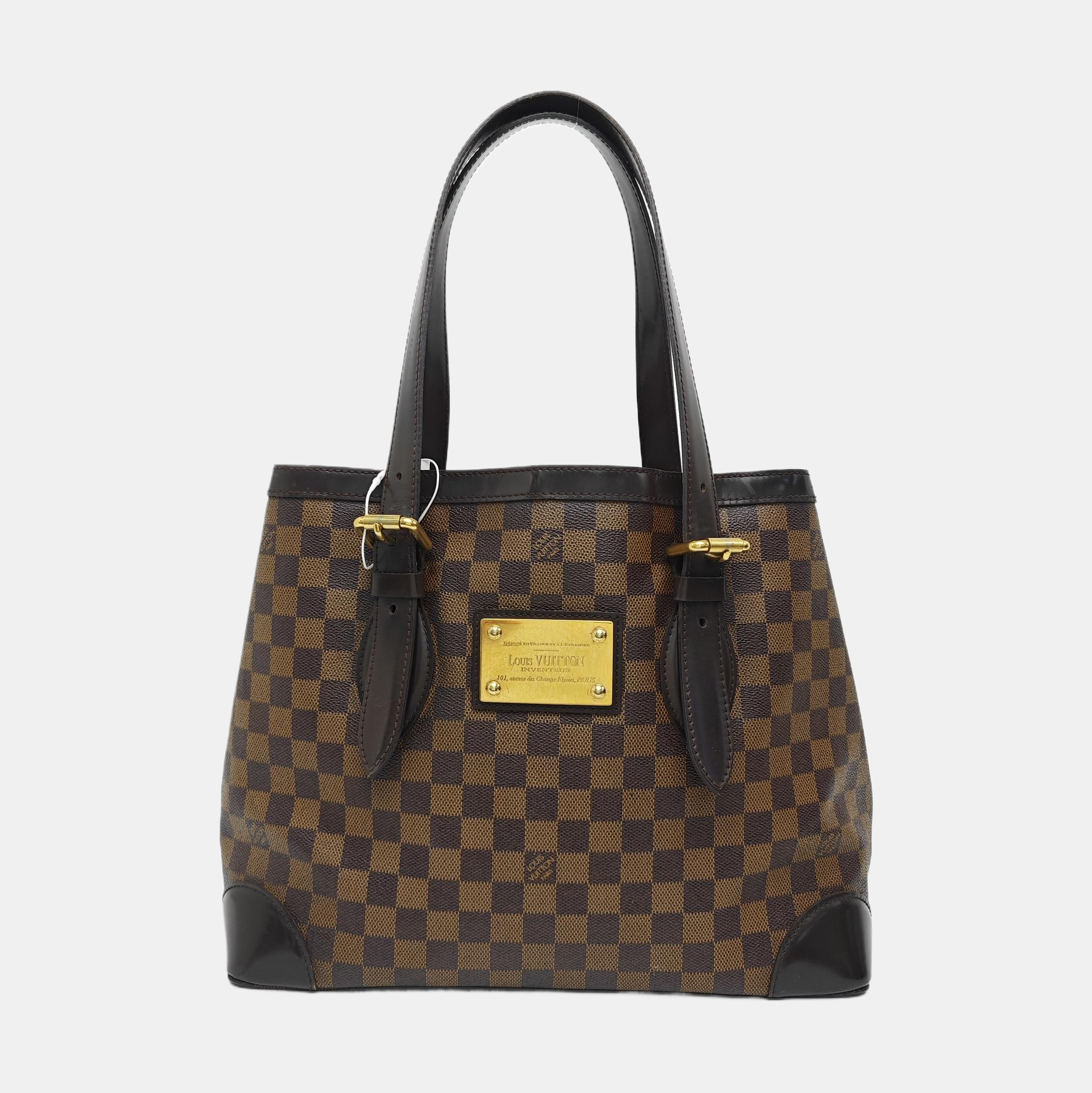 HAMPSTEAD MM Damier Ebene Coated Canvas Brown