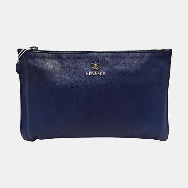 Leather Clutch Blue