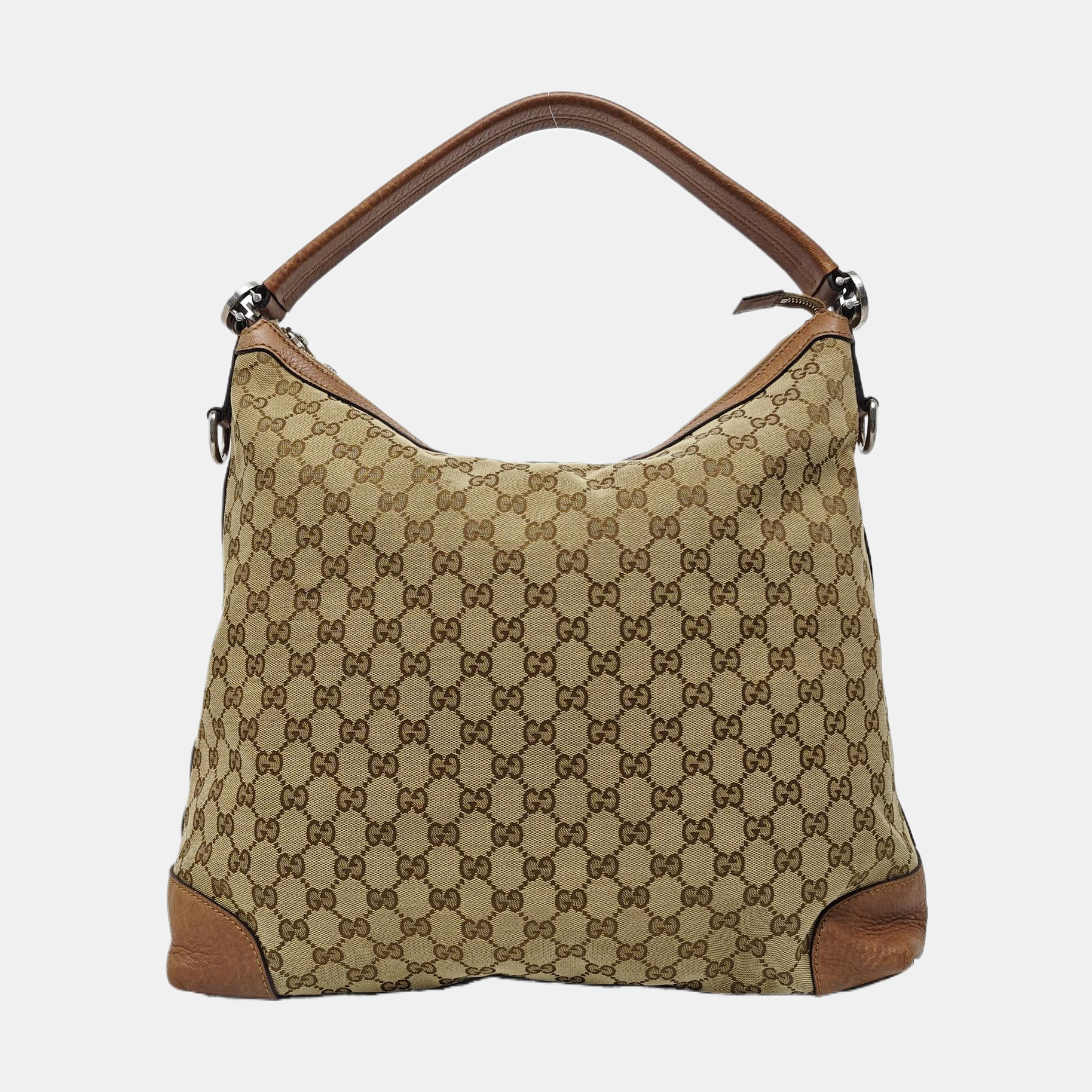 Monogram Canvas Shoulder Bag Beige