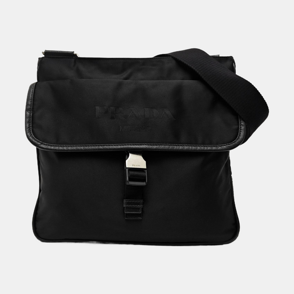 Nylon Shoulder Bag Black