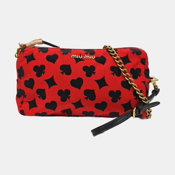 Nylon Shoulder Bag Red