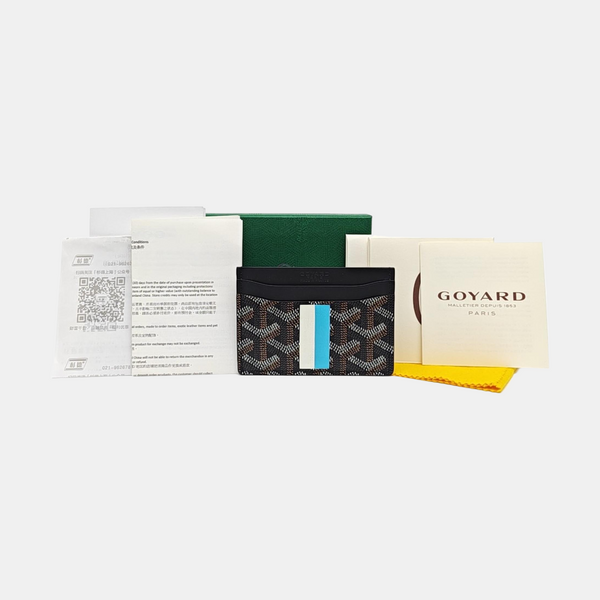 Coated Canvas Card Holder Black