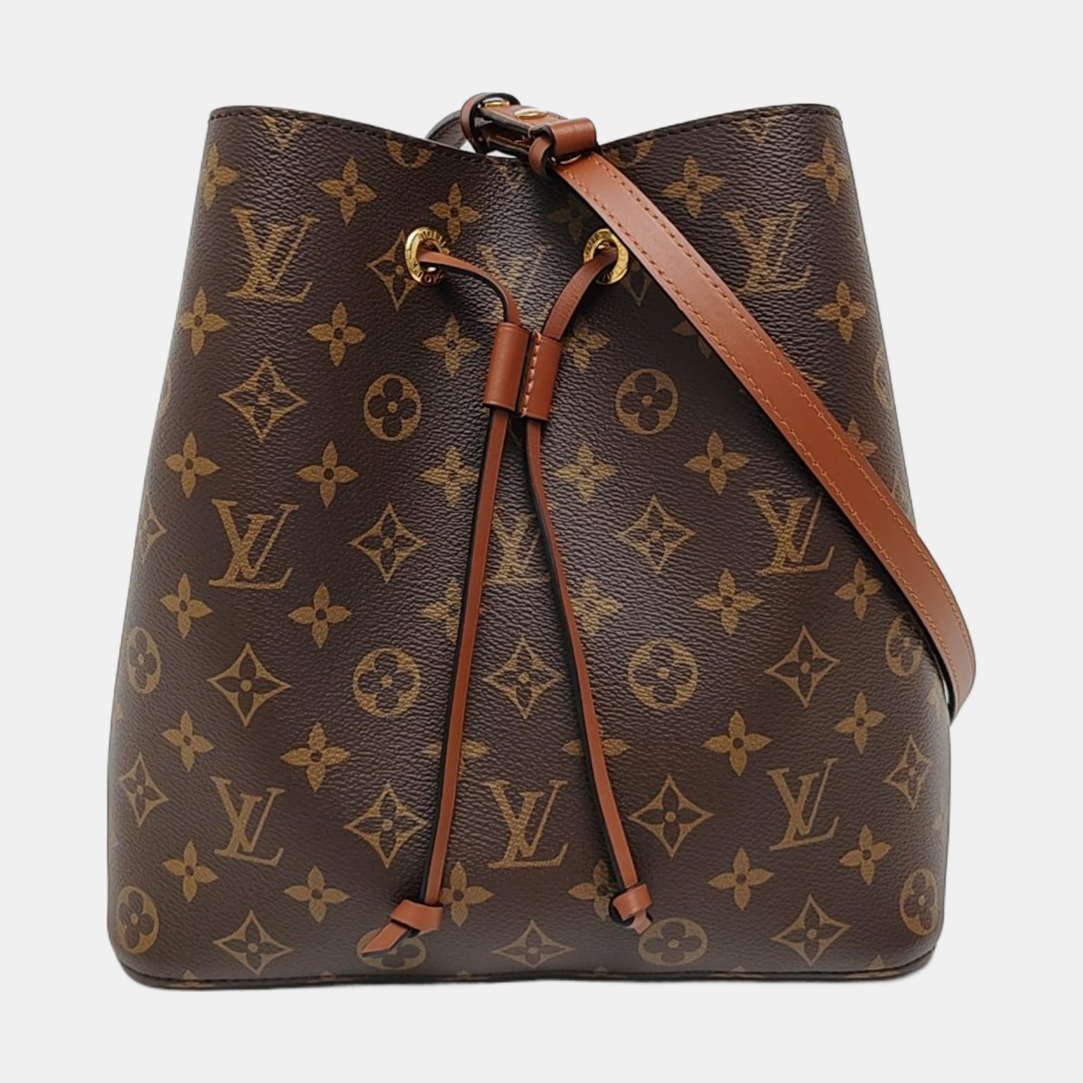 NÉONOÉ MM Monogram Coated Canvas Brown