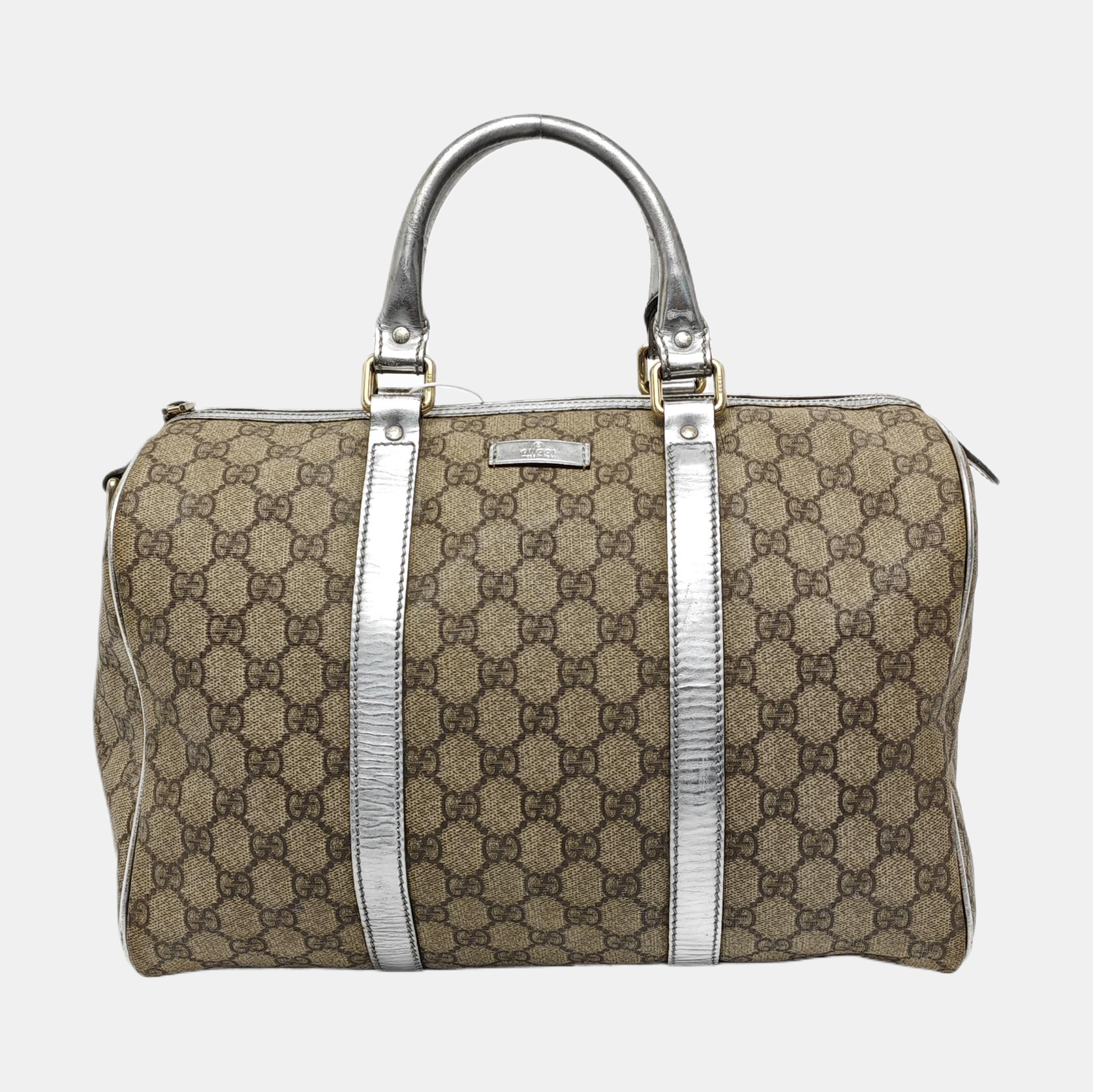 Joy Medium Monogram Coated Canvas Black