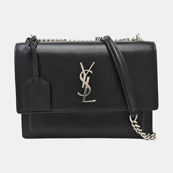 SUNSET Medium Calfskin Black