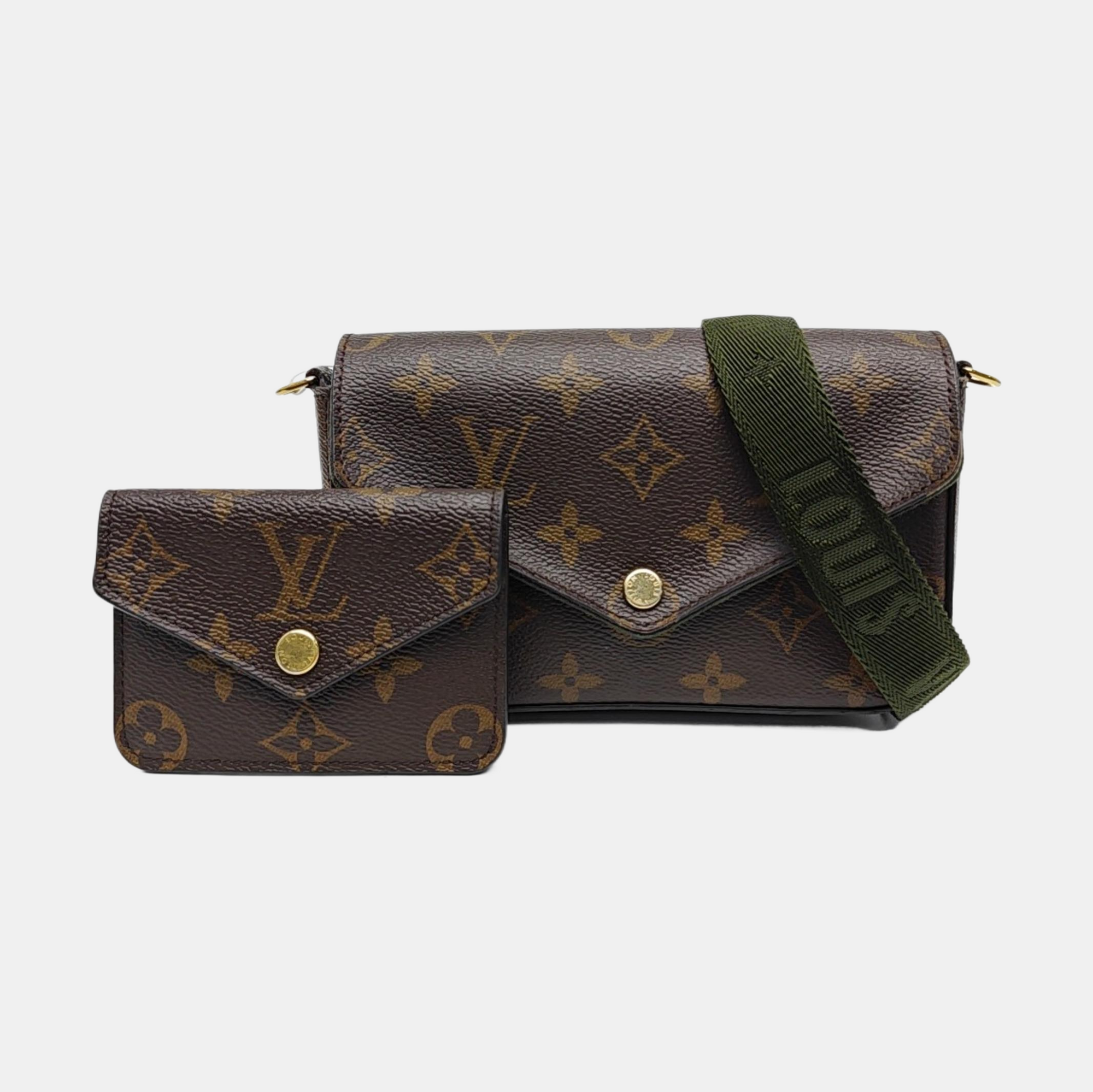 FÉLICIE Monogram Coated Canvas Brown