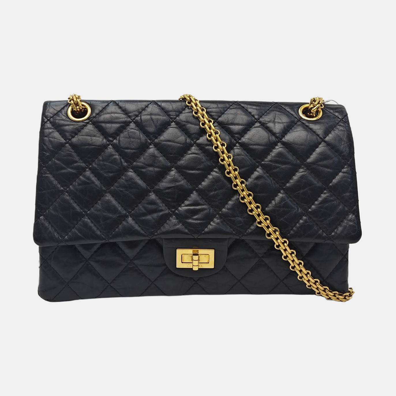 2.55 227 (jumbo) Quilted Calfskin Black