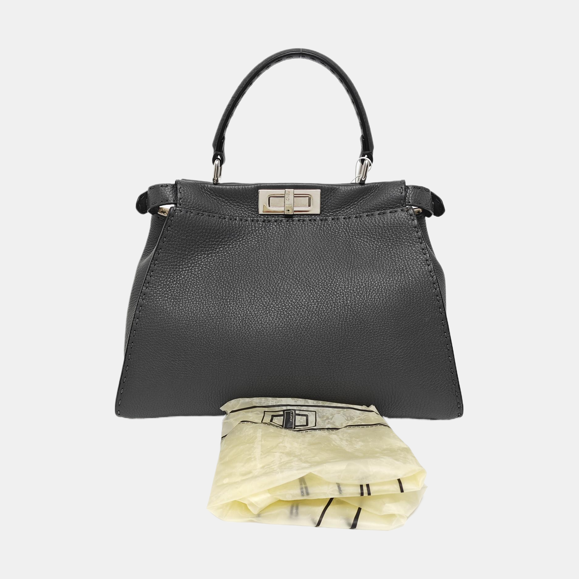 Authenticated pre-owned  Peekaboo Medium Calfskin Gray - Tote Bag at Looply