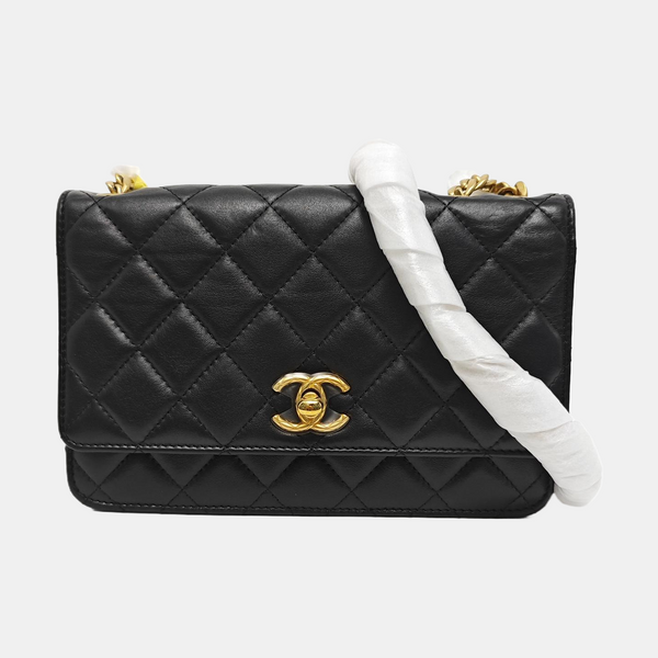 TRENDY CC Quilted Lambskin Black