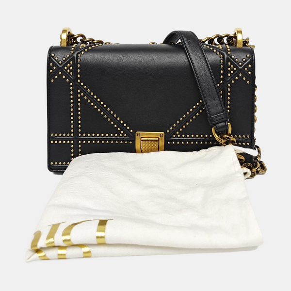 Diorama Small Cannage Calfskin Black