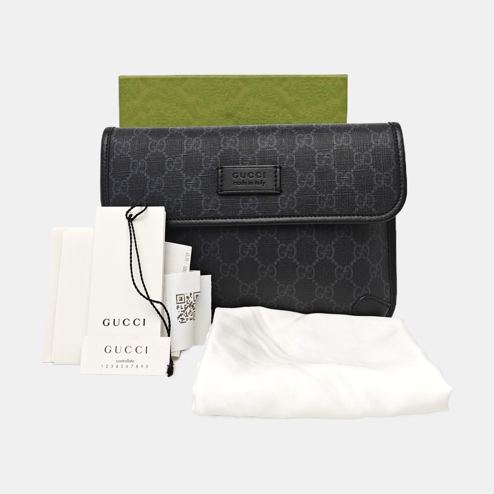 Neo Vintage Monogram Coated Canvas Black