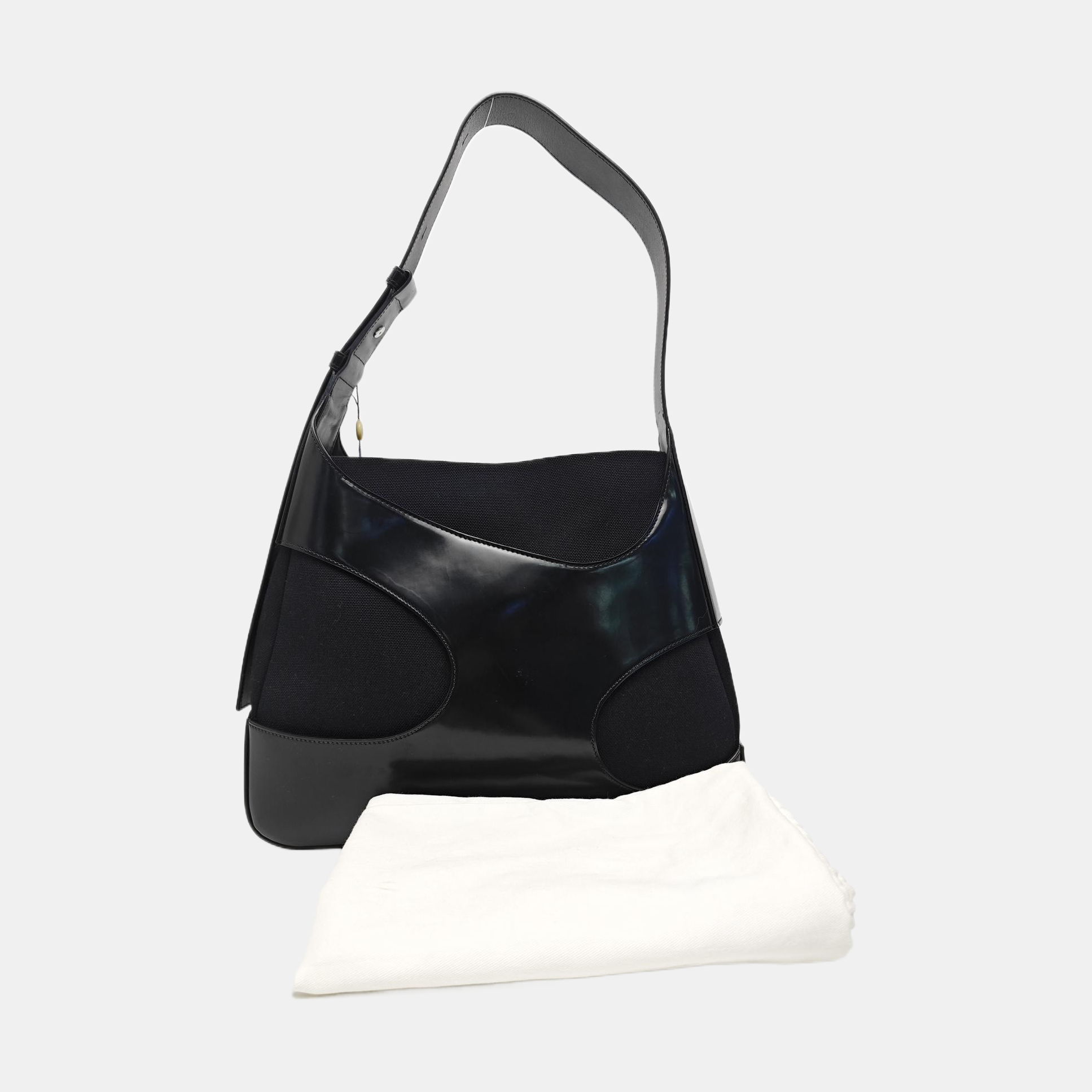 Fabric Shoulder Bag Black