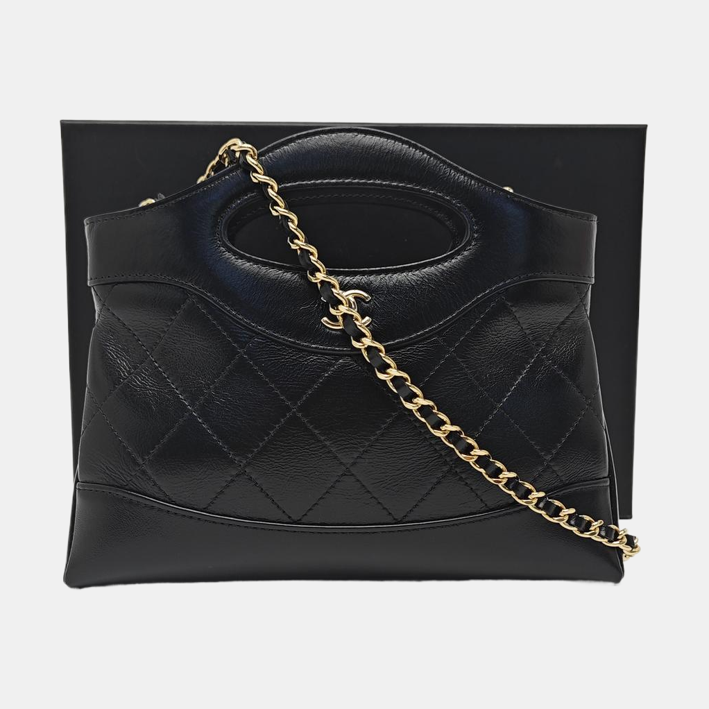 CHANEL 31 Nano Quilted Calfskin Black