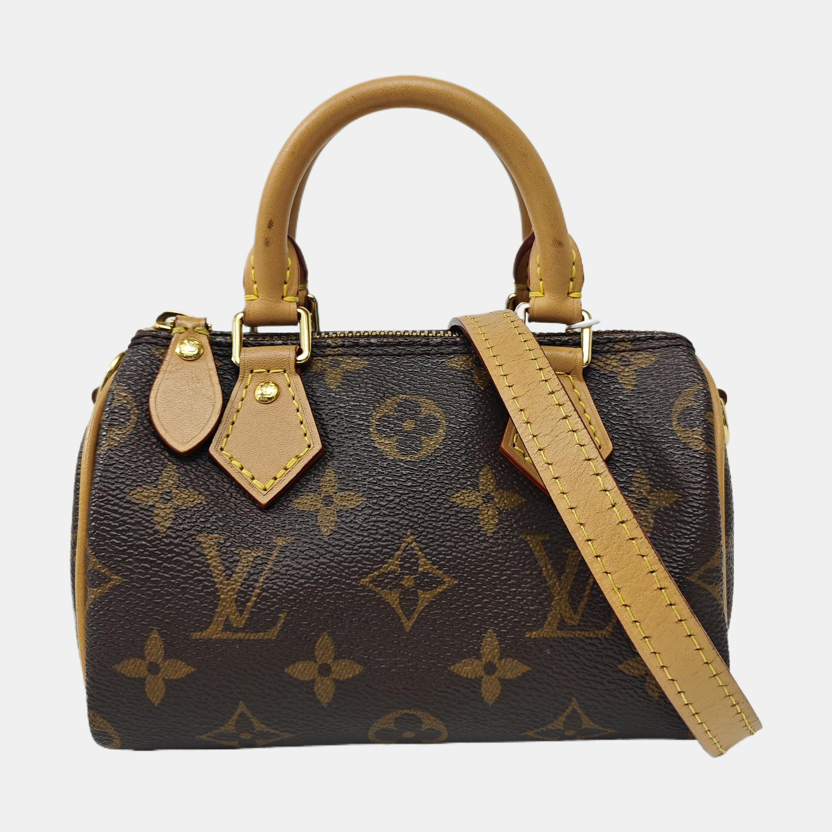SPEEDY Nano Monogram Coated Canvas Brown