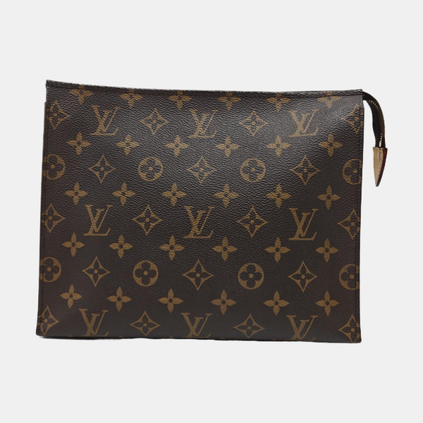 TOILET POCKET 26 Monogram Coated Canvas Brown