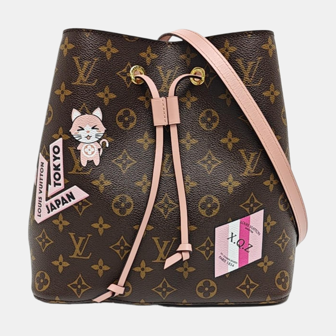 NÉONOÉ MM Monogram Coated Canvas Brown