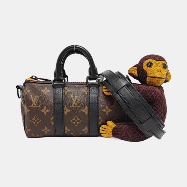 KEEPALL Nano Monogram Coated Canvas Brown