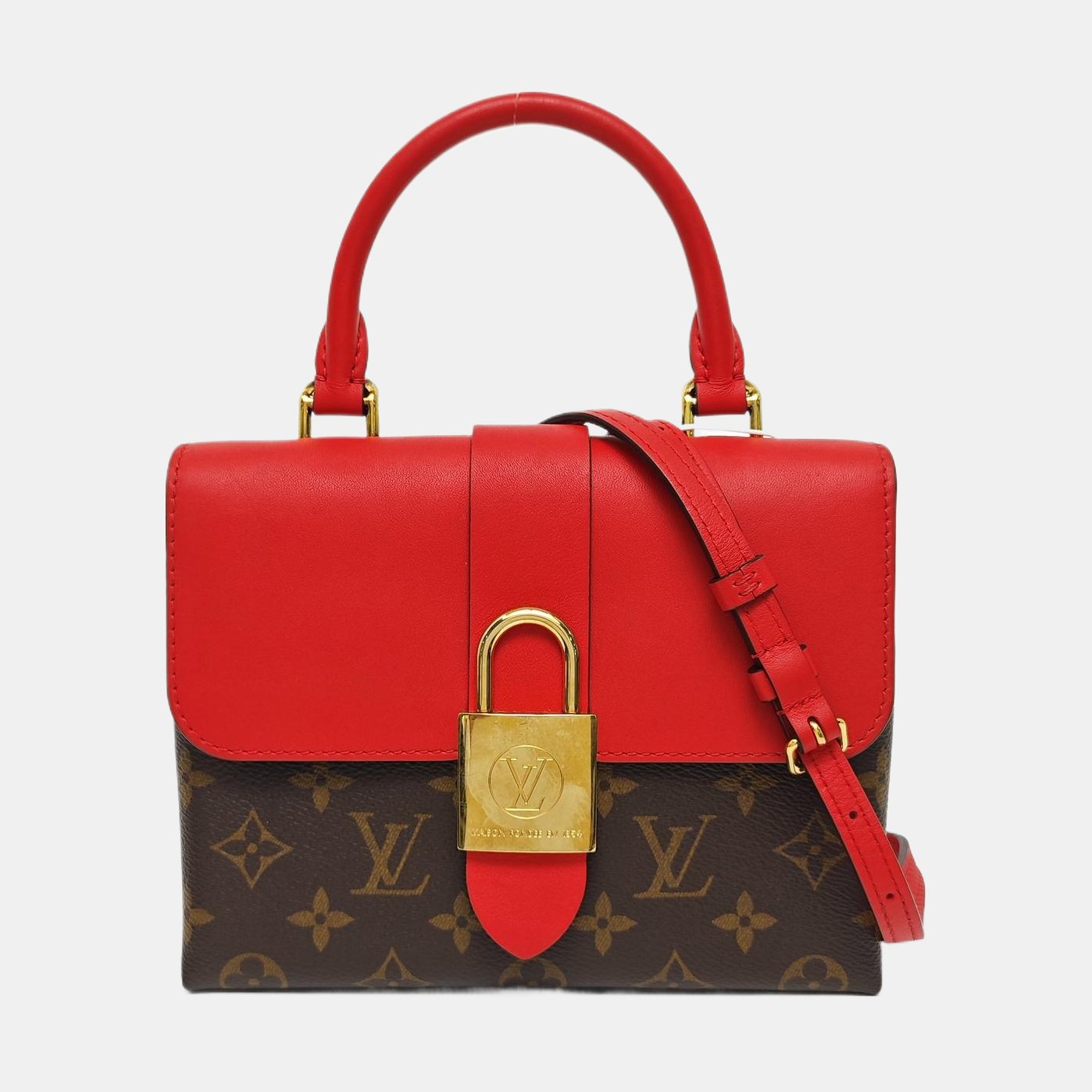 LOCKY BB Monogram Coated Canvas Red