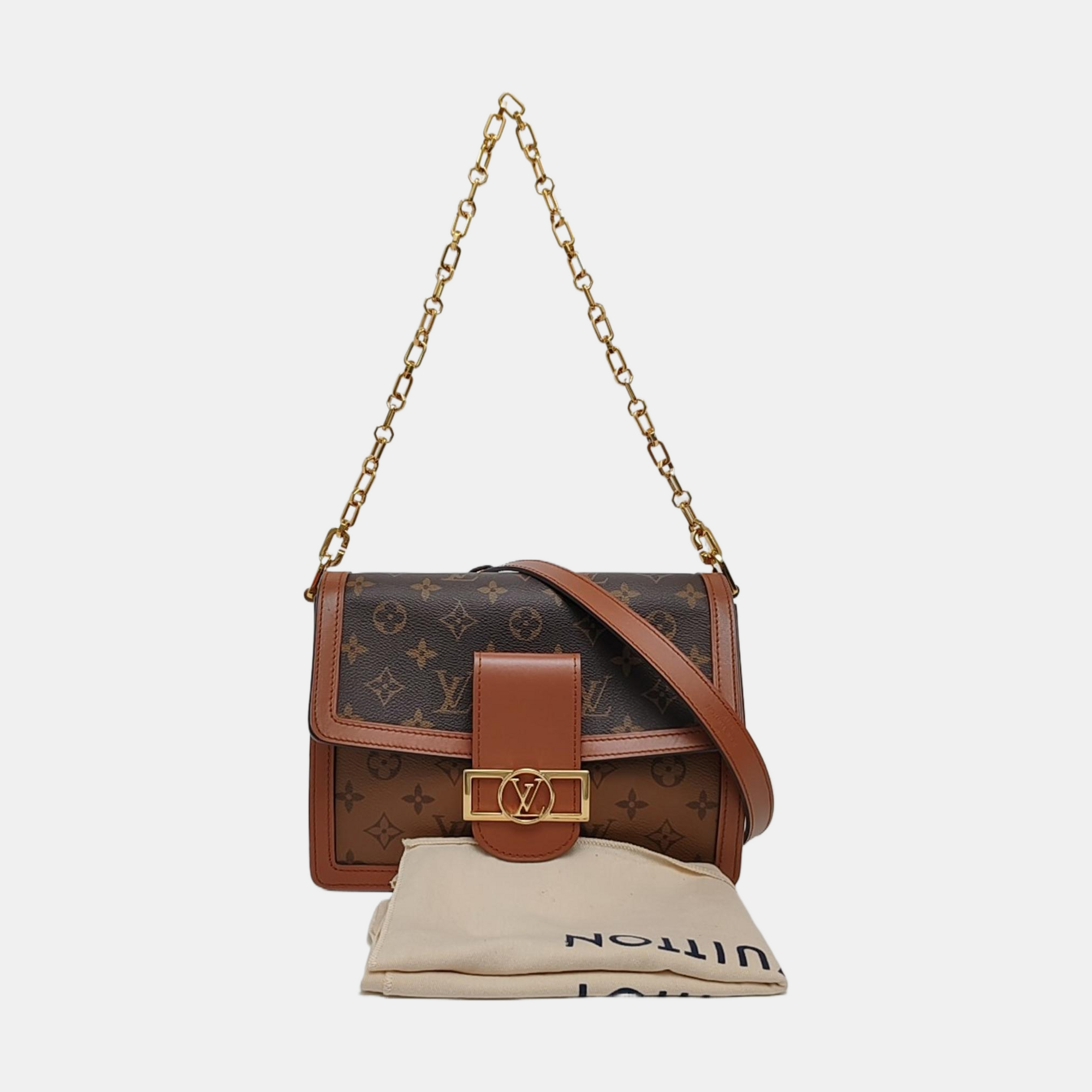 DAUPHINE MM Monogram Coated Canvas Brown