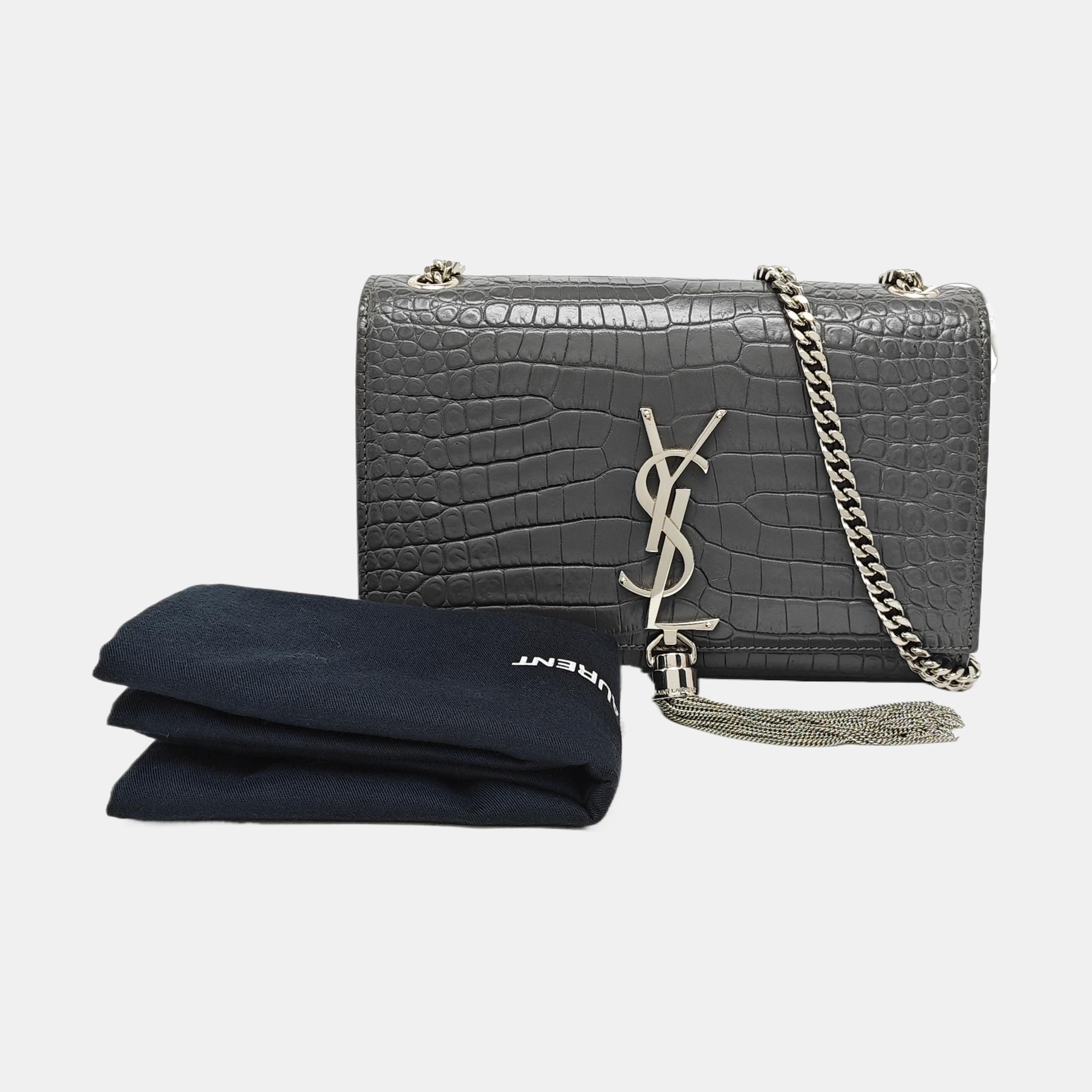 KATE Small Calfskin Gray