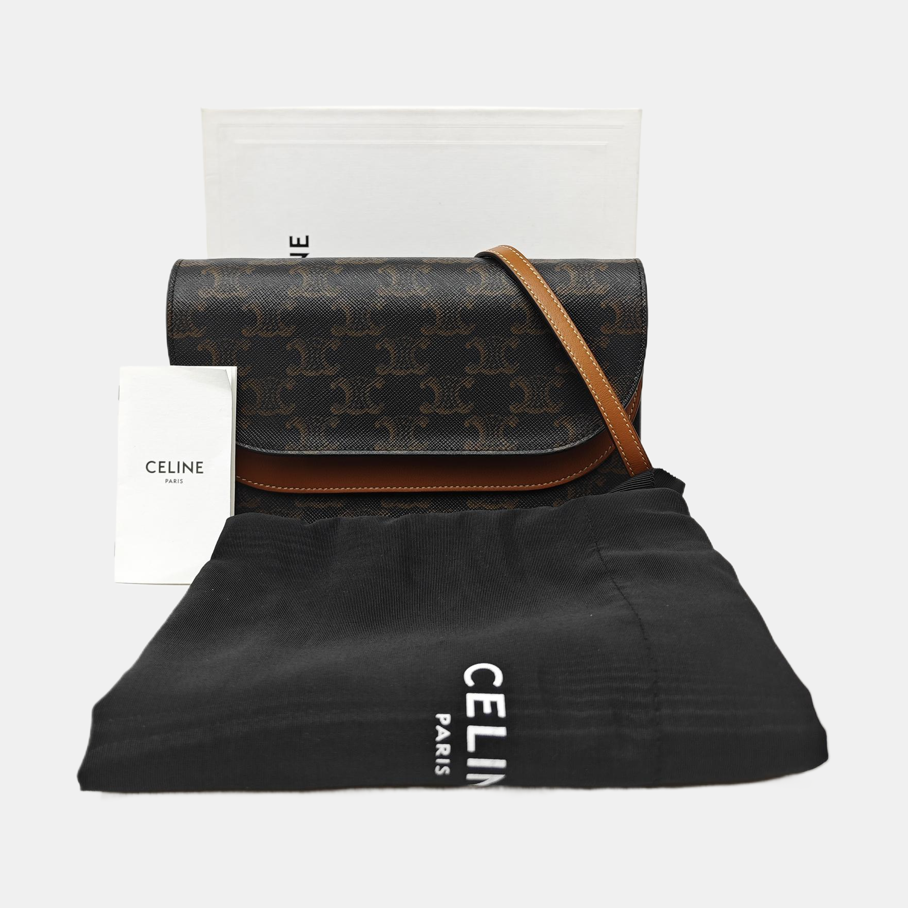 TRIOMPHE CANVAS Small Coated Canvas Brown