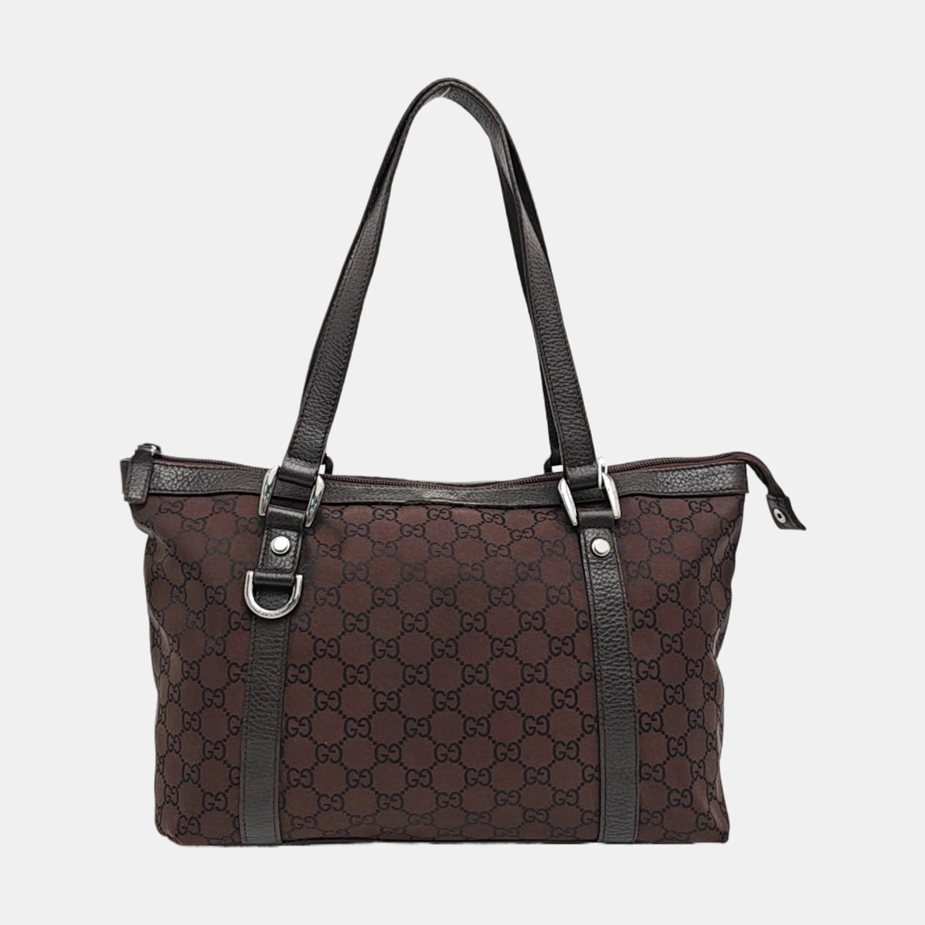 Monogram Canvas Tote Bag Brown