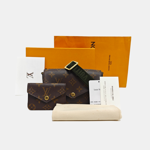 FÉLICIE Monogram Lona Revestida Marrón