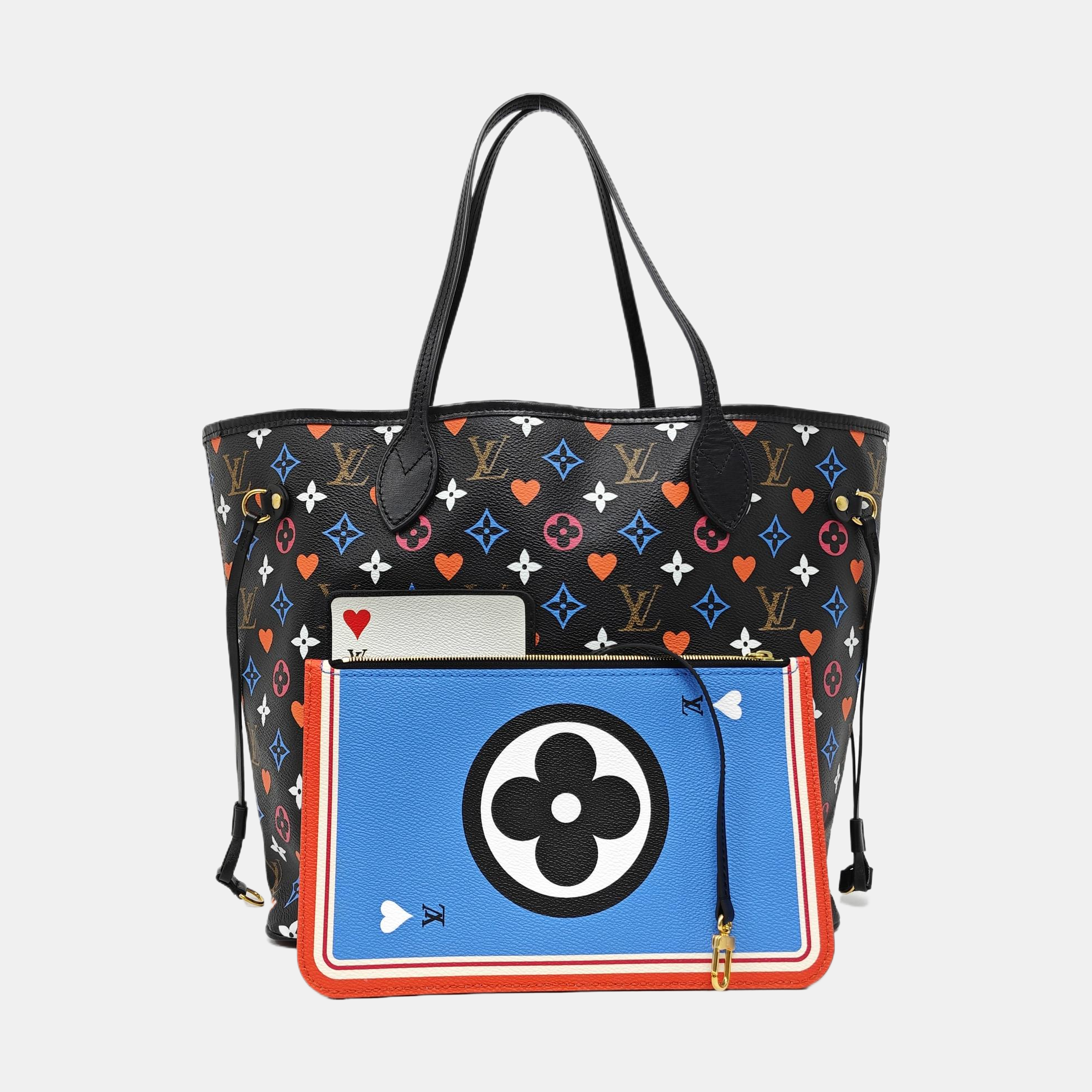 NEVERFULL MM Monogram Coated Canvas Black