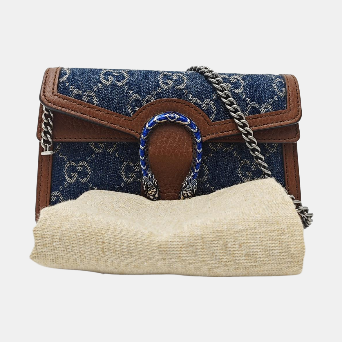 Dionysus Super Mini Monogram Denim Blue