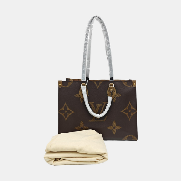 ONTHEGO MM Monogram Coated Canvas Brown