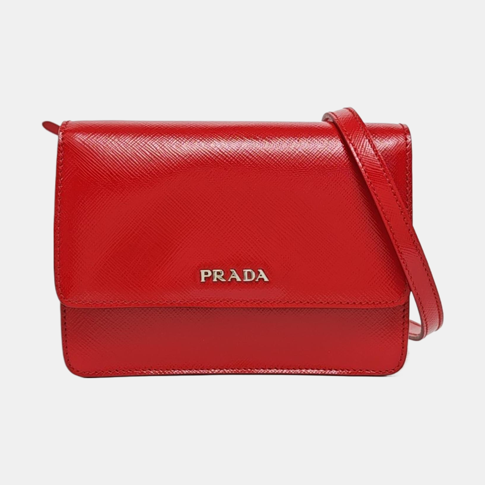 Patent Leather Shoulder Bag Red
