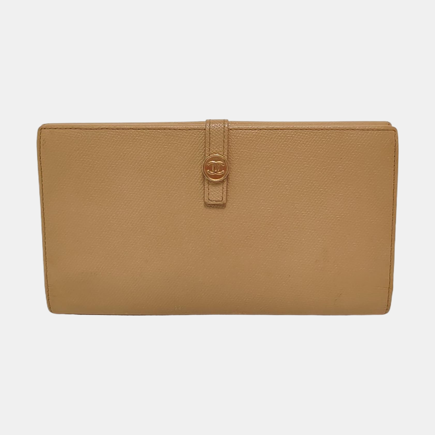 Grained Calfskin Wallet Yellow