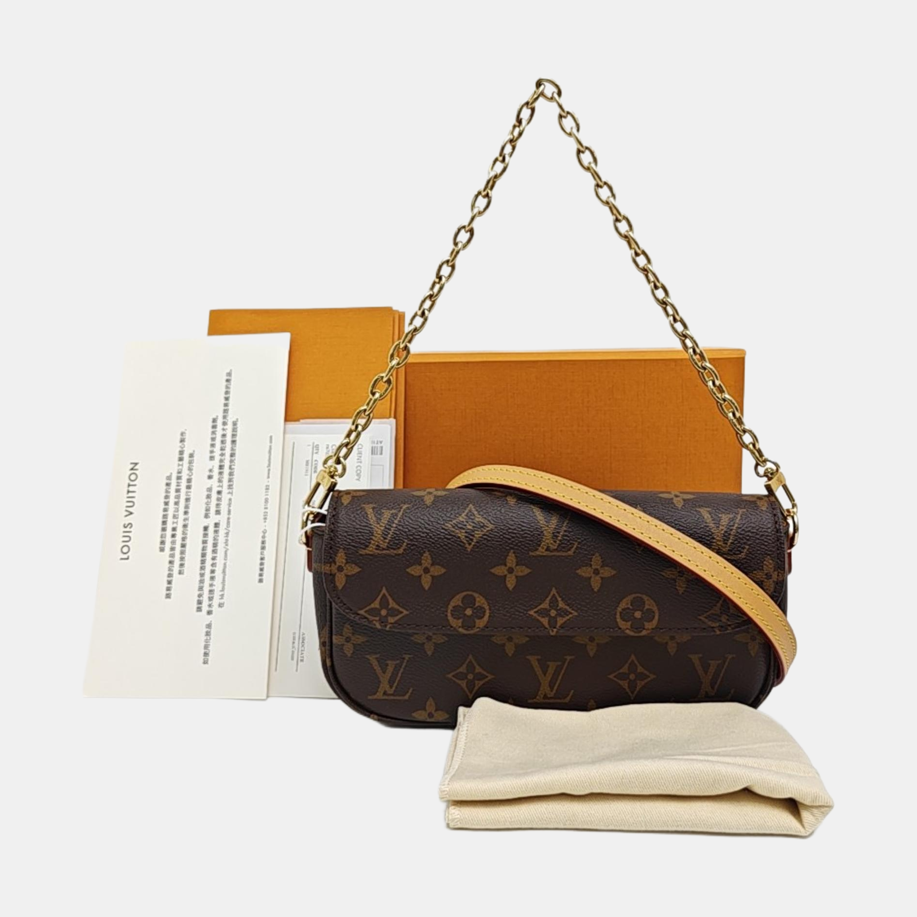 IVY Monogram Coated Canvas Brown