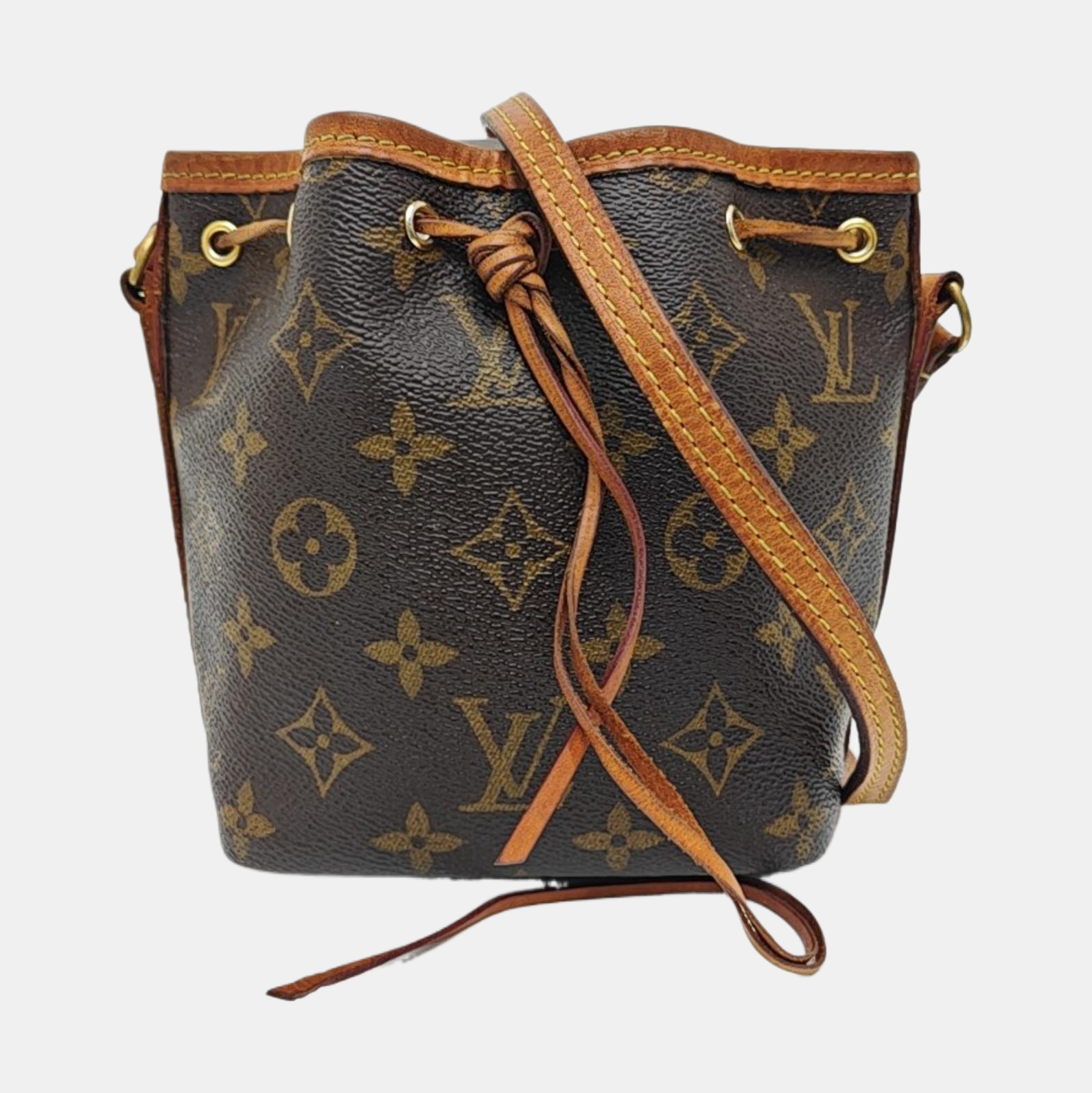 NÉONOÉ Nano Monogram Coated Canvas Brown