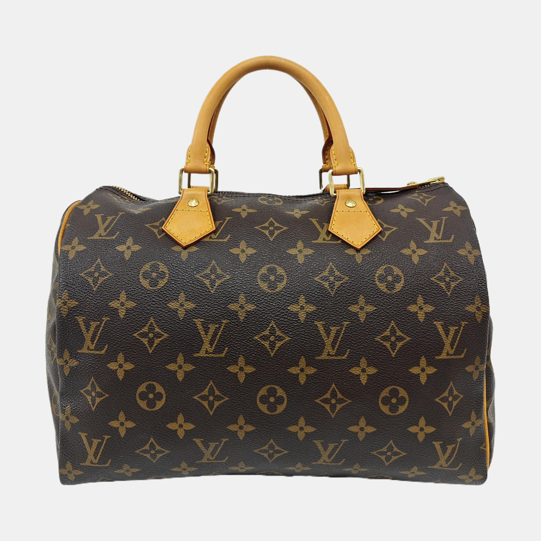 SPEEDY 30 Monogram Coated Canvas Brown