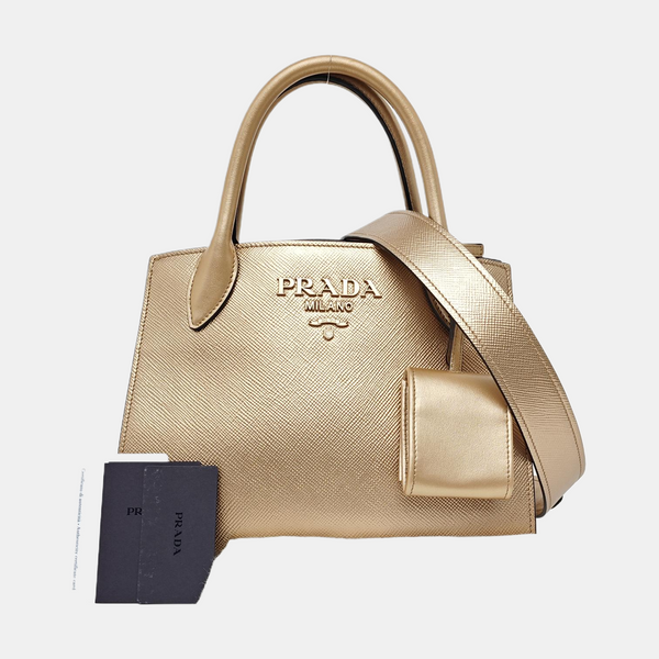 Calfskin Shoulder Bag Beige