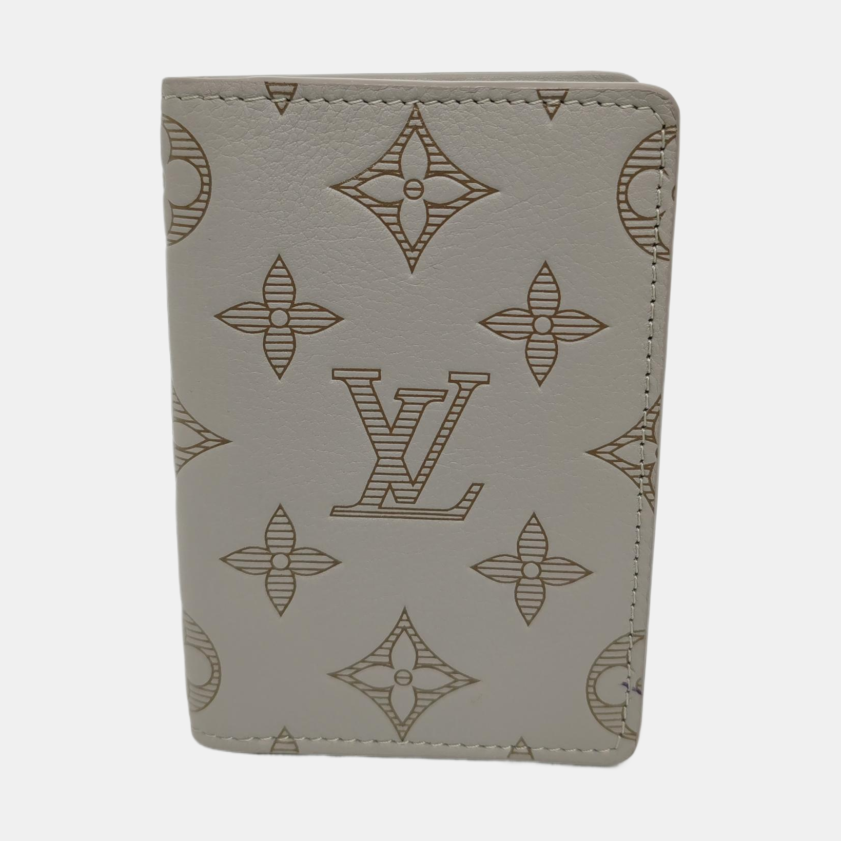 SLENDER Monogram Calfskin Gray Card Holder
